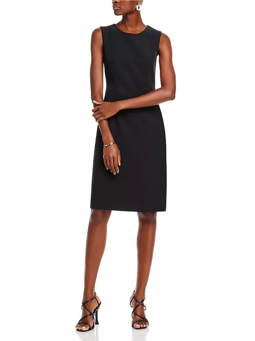 NWT - Kobi Halperin - Meridian Milano Twill Sleeveless Sheath Dress - Black